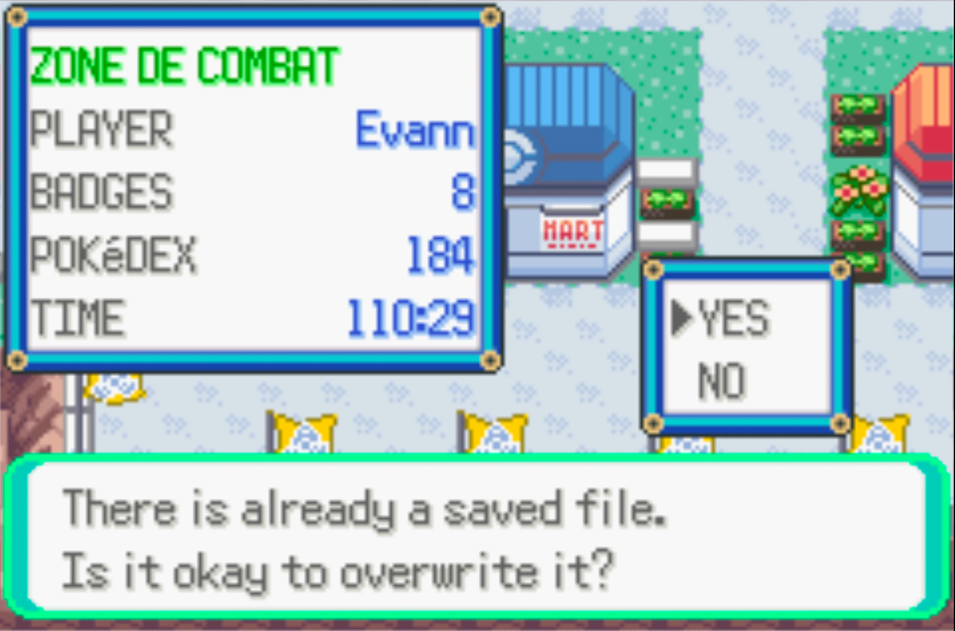 Overwrite save confirmation dialog